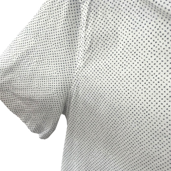 JCrew Classic Stretch White Cotton Button Down Short Sleeve Shirt Collared - Picture 5 of 5